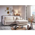 ECKSOFA Beige Cord  - Beige/Schwarz, Design, Kunststoff/Textil (240/175cm) - Landscape