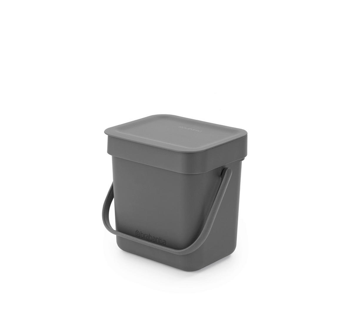 KOŠ ZA SMETI - siva/črna, Basics, umetna masa (13.9/17.4/18.8cm) - Brabantia