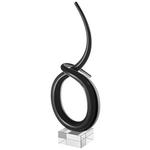 SKULPTUR - Schwarz/Weiß, Basics, Glas (17,5/8/42cm) - Ambia Home