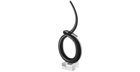 SKULPTUR - Schwarz/Weiß, Basics, Glas (17,5/8/42cm) - Ambia Home