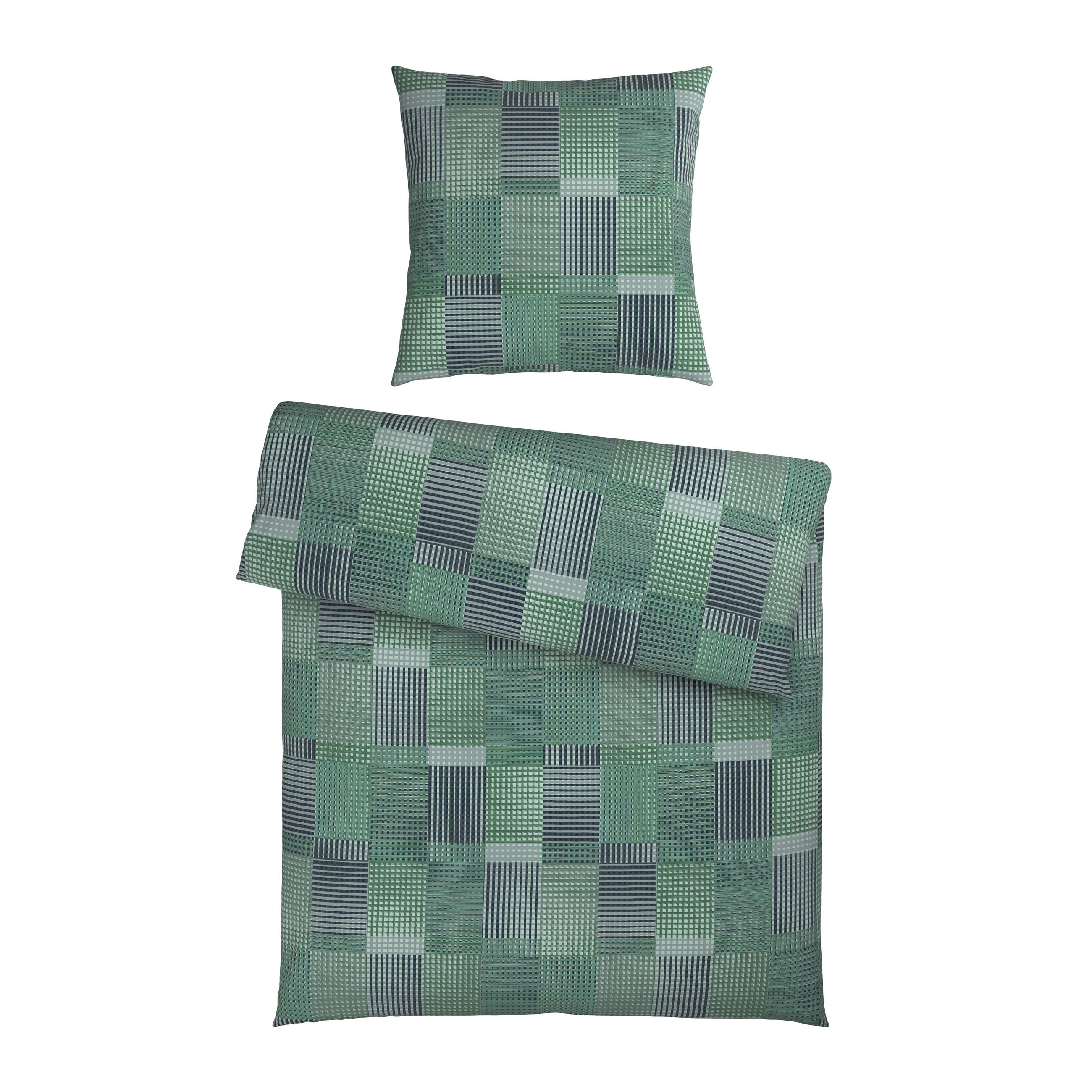 BETTWÄSCHE Flanell 135/200 cm  - Grün, Textil (135/200cm) - Novel