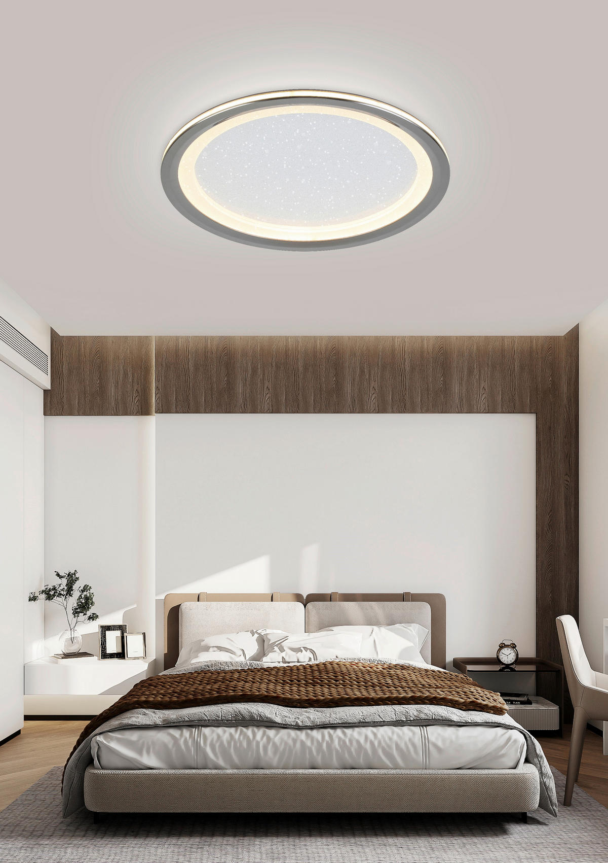 LED-DECKENLEUCHTE  40/6 cm    - Chromfarben/Schwarz, Trend, Kunststoff/Metall (40/6cm) - Novel