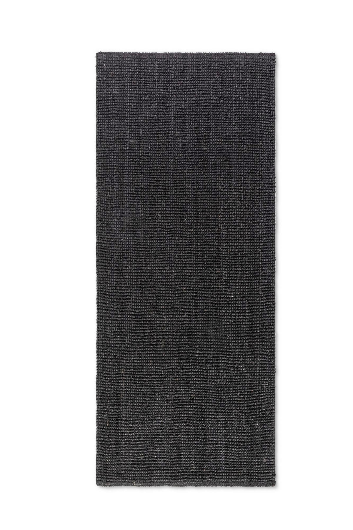 LÄUFER 80/200 cm Bouclé Schwarz  - Schwarz, Basics, Textil (80/200cm) - Linea Natura