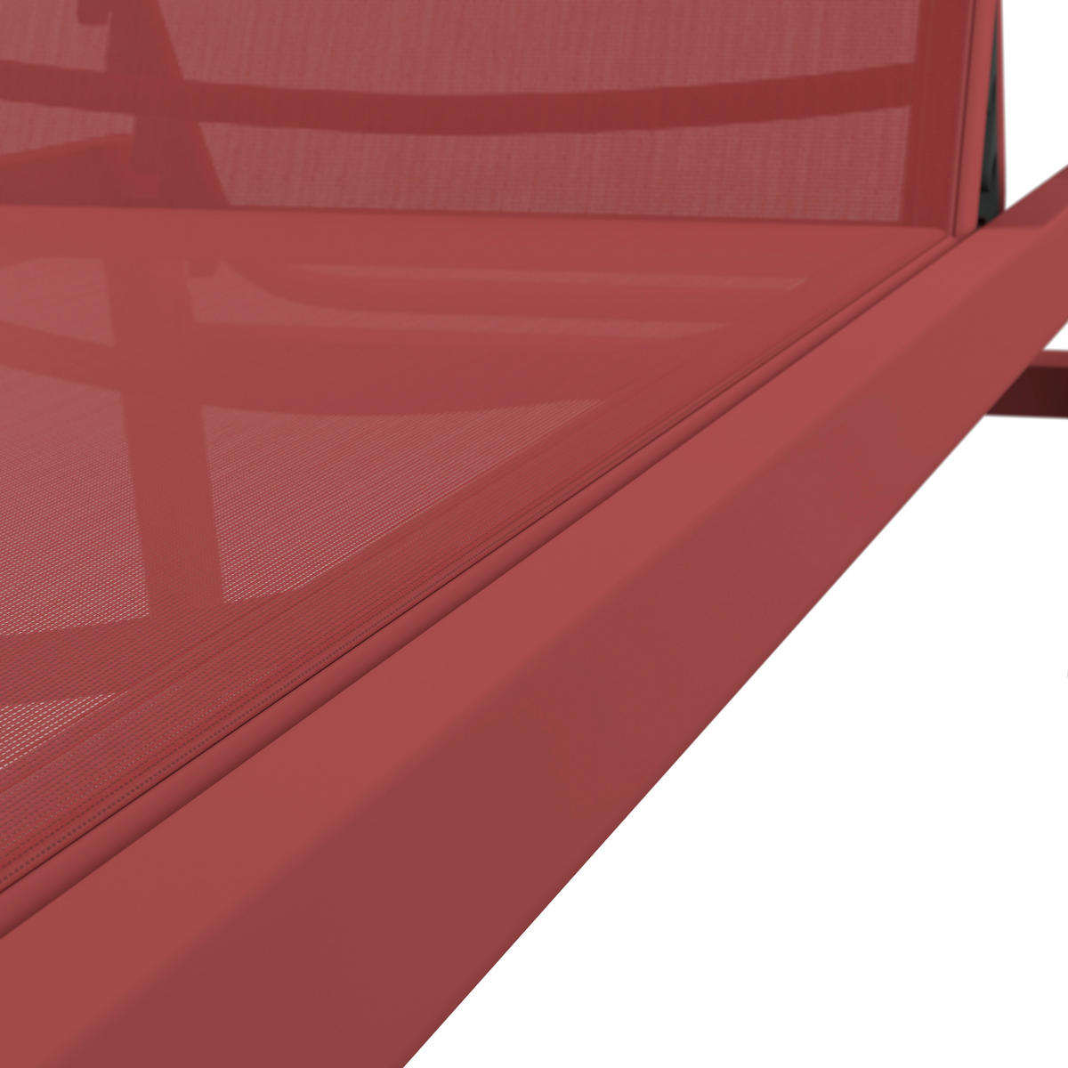 SONNENLIEGE 55/92/164 cm  - Rot, Design, Textil/Metall (55/92/164cm) - Ambia Garden