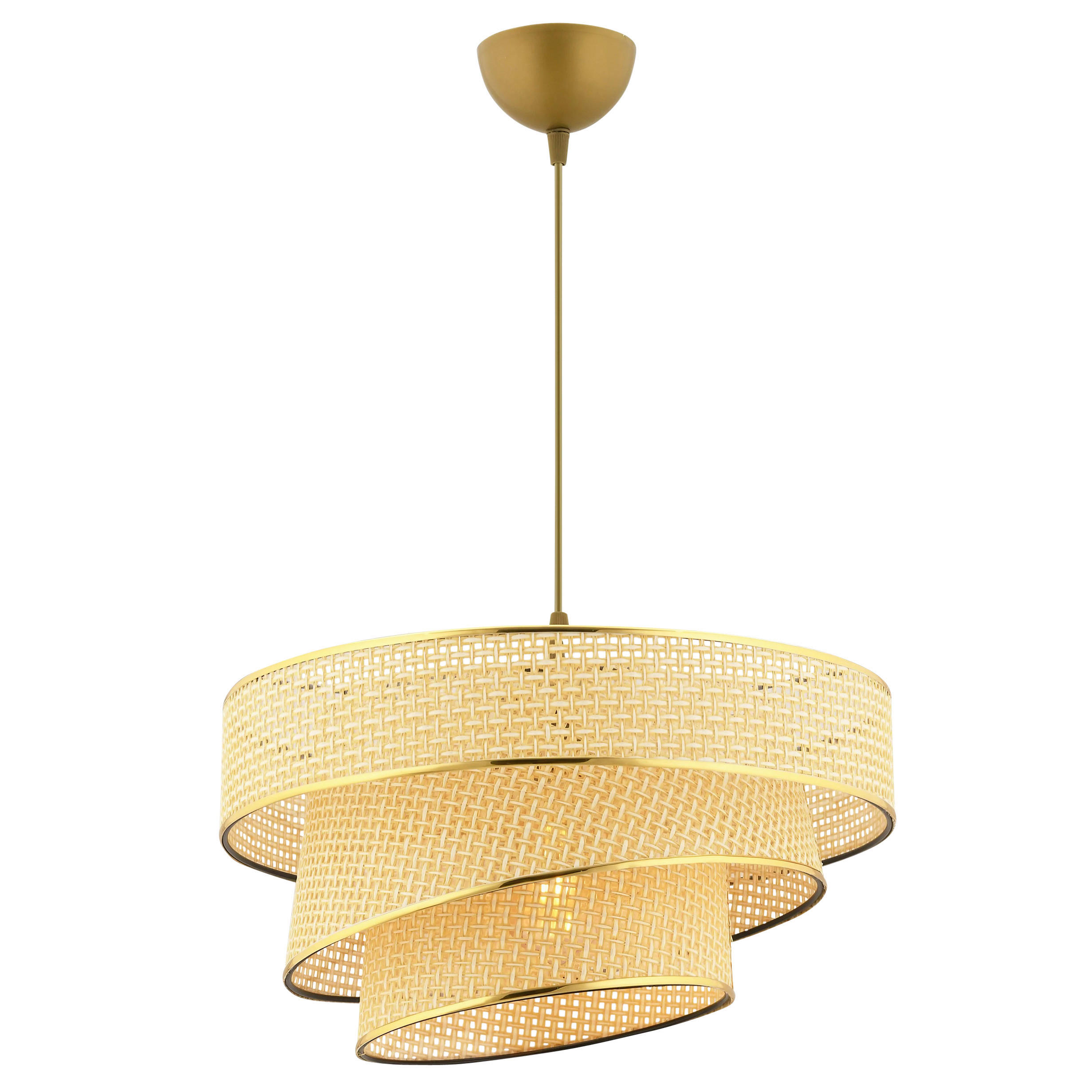 HÄNGELEUCHTE 40/72 cm   - Beige, Design, Textil/Metall (40/72cm) - P & B