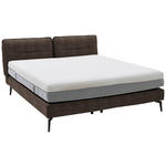 BOXSPRINGBETT 180/200 cm  in Dunkelbraun  - Dunkelbraun/Schwarz, Design, Textil/Metall (180/200cm) - Johann Jakob