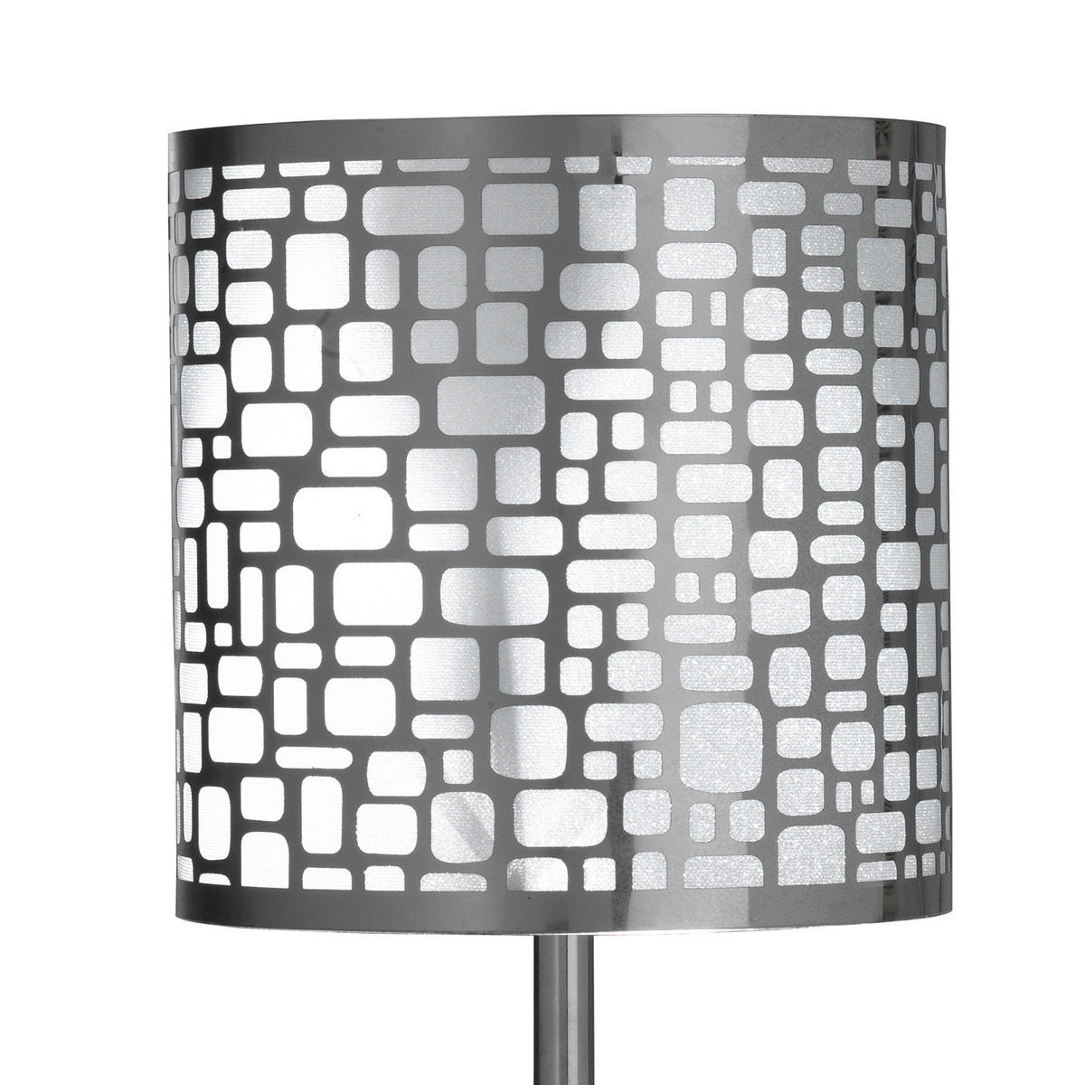 TISCHLEUCHTE 4755 BRUCE 20/20/40 cm   - Chromfarben/Dunkelgrau, Basics, Kunststoff/Metall (20/20/40cm)