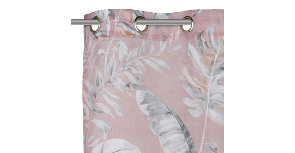 ÖSENVORHANG halbtransparent - Rosa, Design, Textil (140/245cm) - Esposa