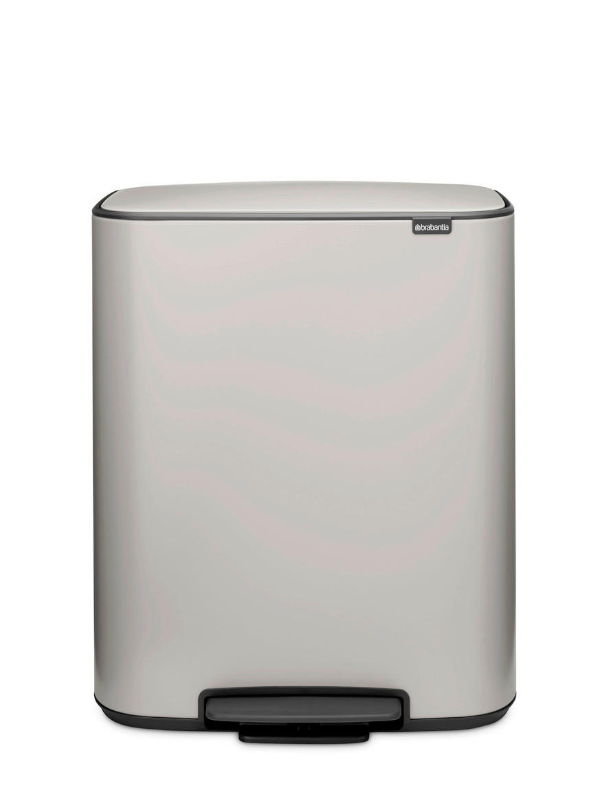 KANTA SA PAPUČICOM  2 x 30 l   - svetlosiva/antracit, Osnovno, metal/plastika (36,3/65,2/54,10cm) - Brabantia