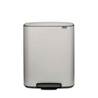 KANTA SA PAPUČICOM  2 x 30 l   - svetlosiva/antracit, Osnovno, metal/plastika (36,3/65,2/54,10cm) - Brabantia