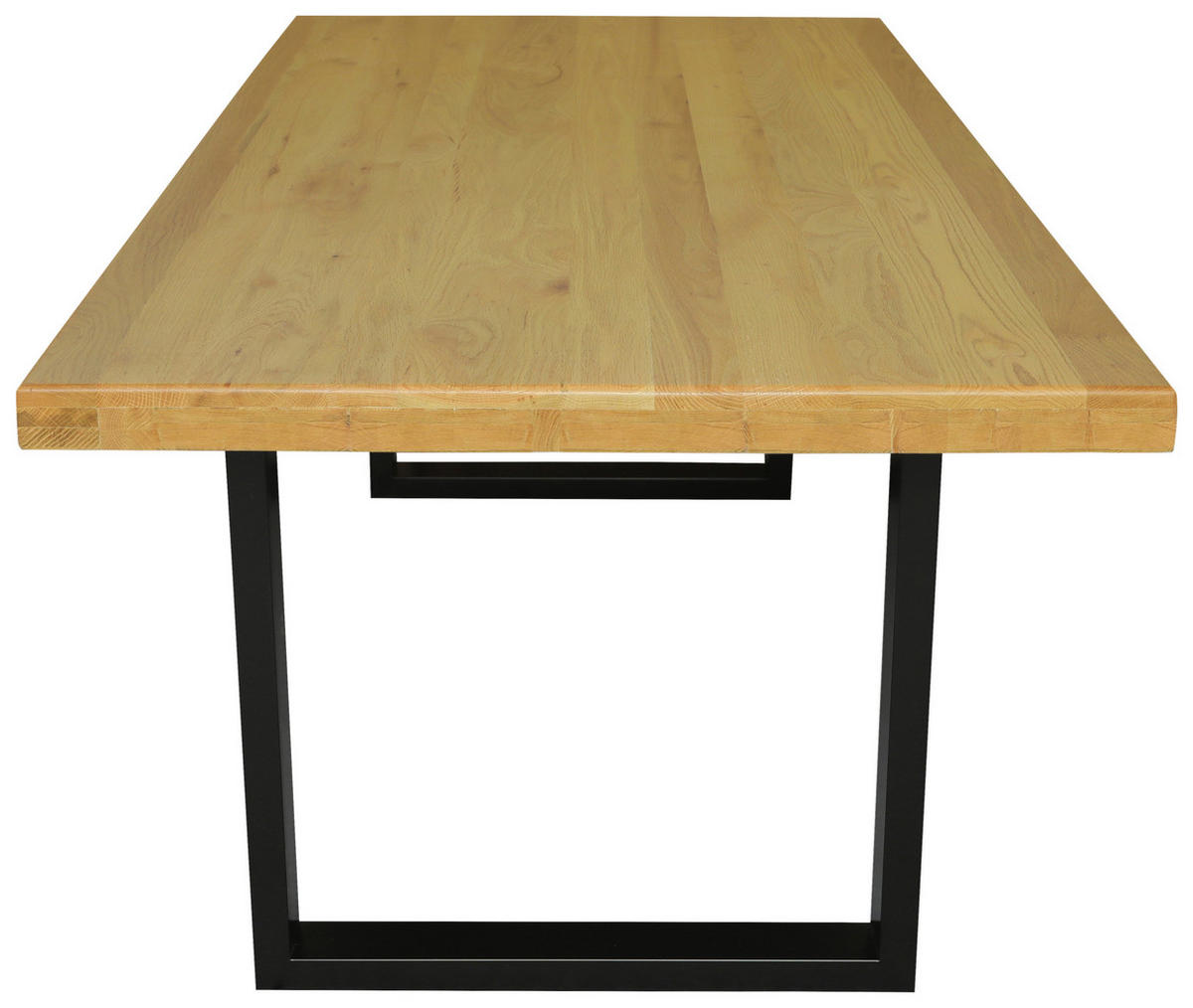 ESSTISCH 160/90/76 cm Echtholz  Holz, Metall Eichefarben  - Eichefarben, MODERN, Holz/Metall (160/90/76cm) - Livetastic