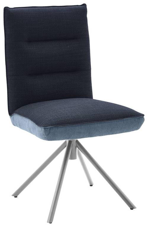 STUHL  in Flachgewebe  - Blau/Edelstahlfarben, Design, Textil/Metall (49/93/59cm) - Dieter Knoll
