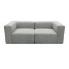 2-SITZER-SOFA Cord, Mikrofaser Hellgrau  - Hellgrau/Schwarz, Design, Kunststoff/Textil (216/69/108cm) - MID.YOU