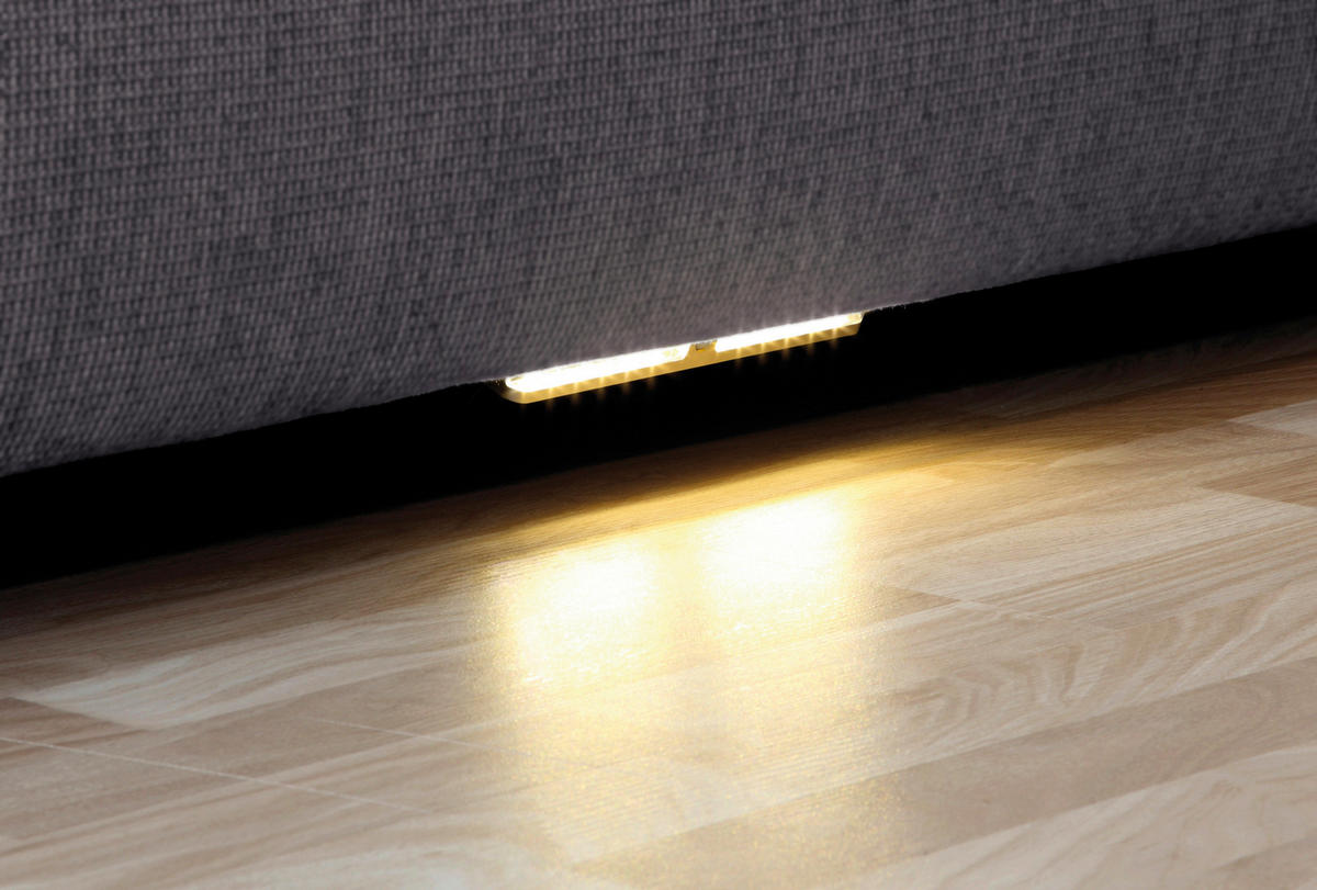 BOXSPRING KREVET 180/200 cm     crna  - crna/boje aluminija, Design, tekstil/metal (180/200cm) - Dieter Knoll