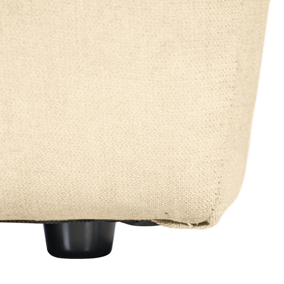 HOCKER in Textil Beige  - Beige/Schwarz, Modern, Kunststoff/Textil (102/41/52cm) - Trendmanufaktur