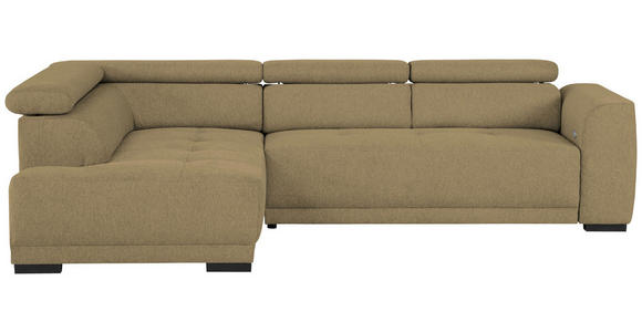ECKSOFA in Struktur Olivgrün 205/284 cm - Schwarz/Olivgrün, Design, Kunststoff/Textil (205/284cm) - Xora