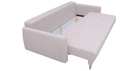 SCHLAFSOFA Webstoff Rosa  - Buchefarben/Rosa, KONVENTIONELL, Holz/Textil (220/90/95cm) - Carryhome
