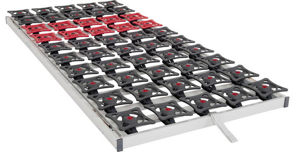 LATTENROST 90/200 cm - Dunkelgrau/Dunkelrot, Basics, Kunststoff (90/200cm) - Sleeptex