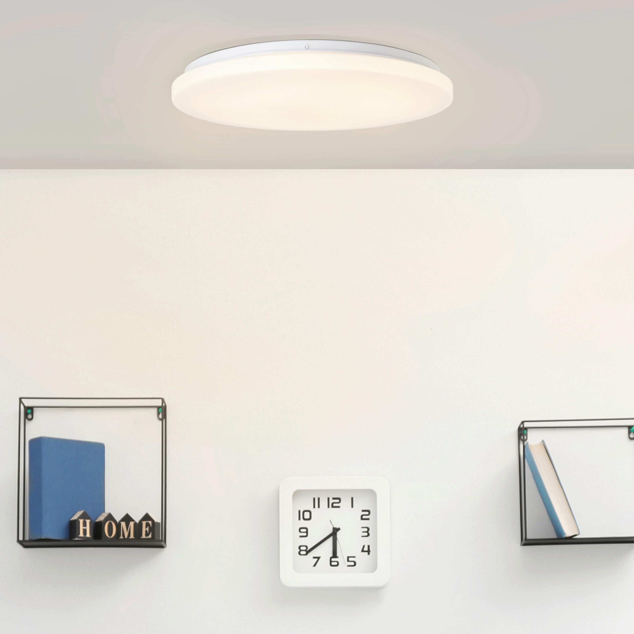LED-DECKENLEUCHTE 38/6 cm   - Weiß, KONVENTIONELL, Kunststoff/Metall (38/6cm) - Brilliant
