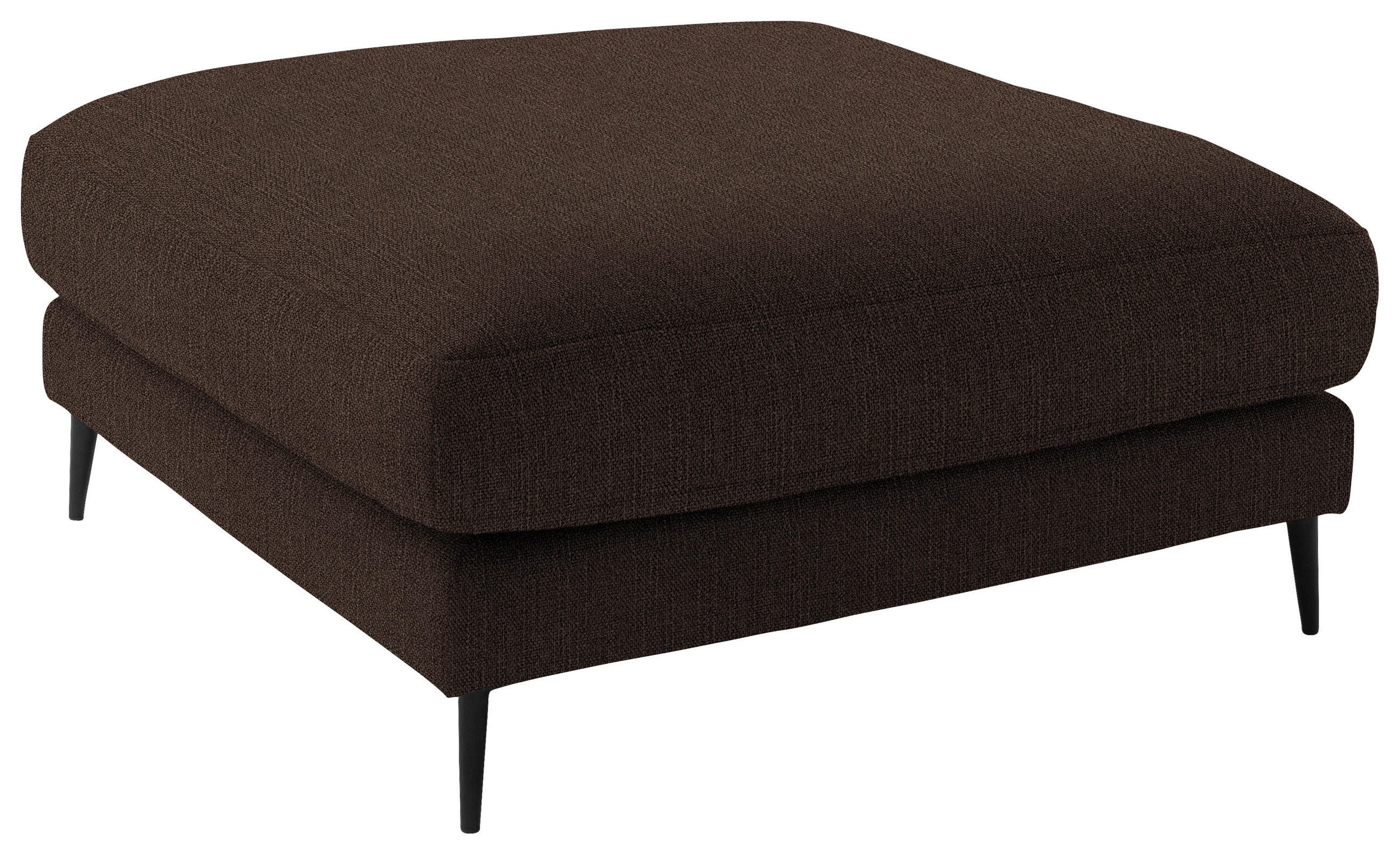 HOCKER Textil Dunkelbraun  - Dunkelbraun/Schwarz, Design, Textil/Metall (120/43/90cm) - Dieter Knoll