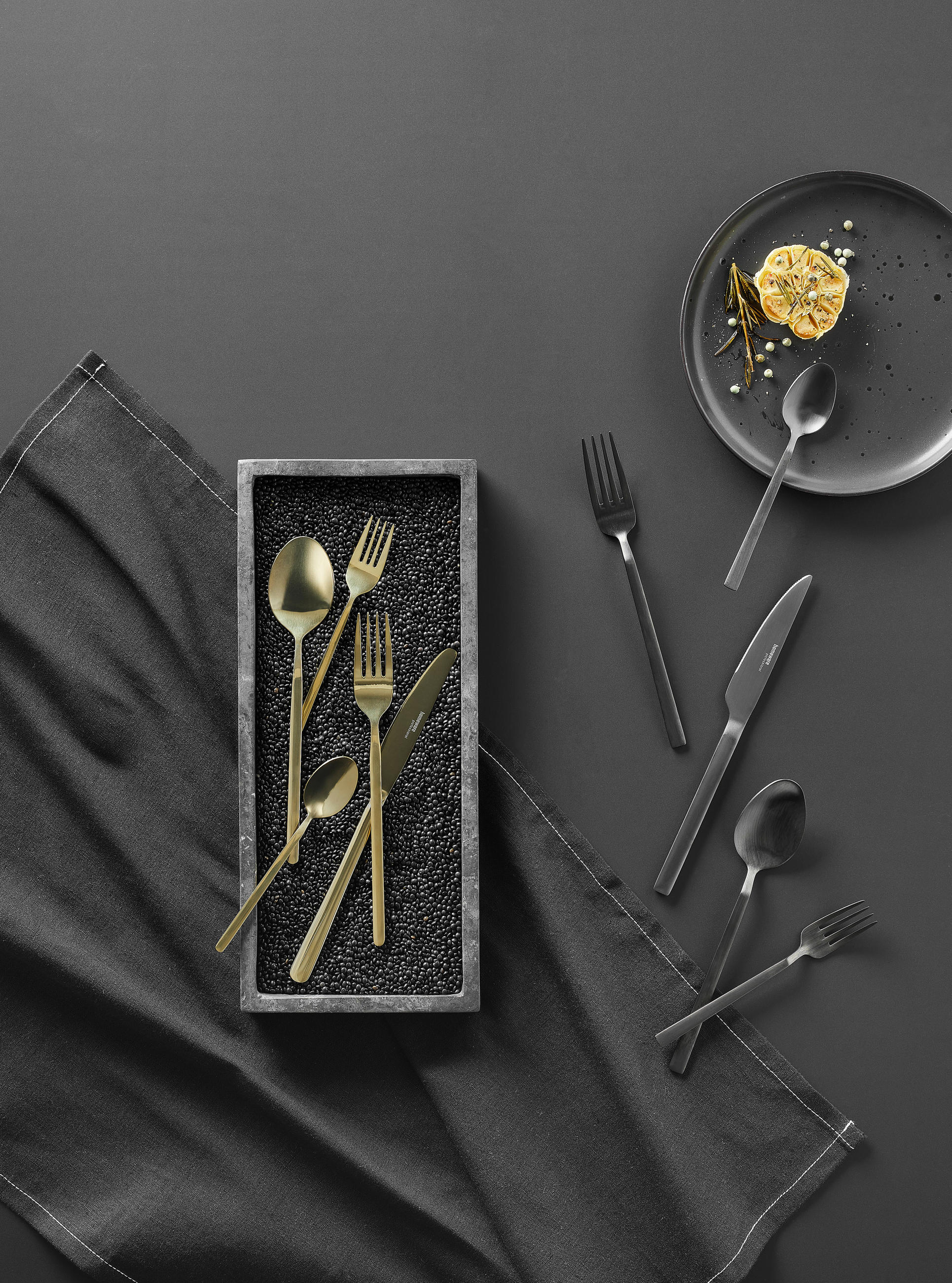 BESTECKSET Glam Chic 30-teilig Edelstahl  - Goldfarben, Design, Metall - Homeware Profession.
