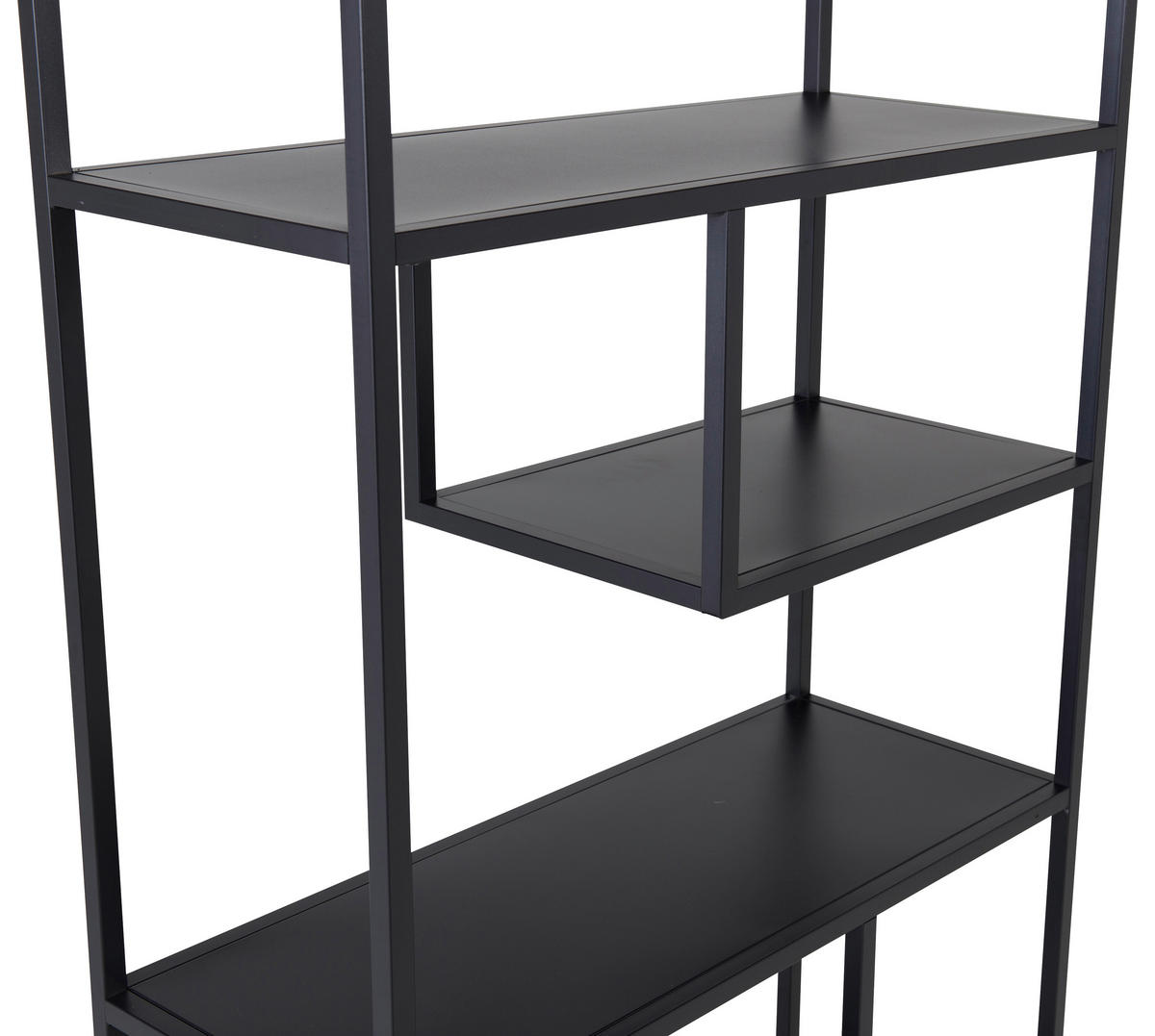 BÜCHERWAND  85/188/35 cm Schwarz  - Schwarz, Design, Metall (85/188/35cm) - Livetastic