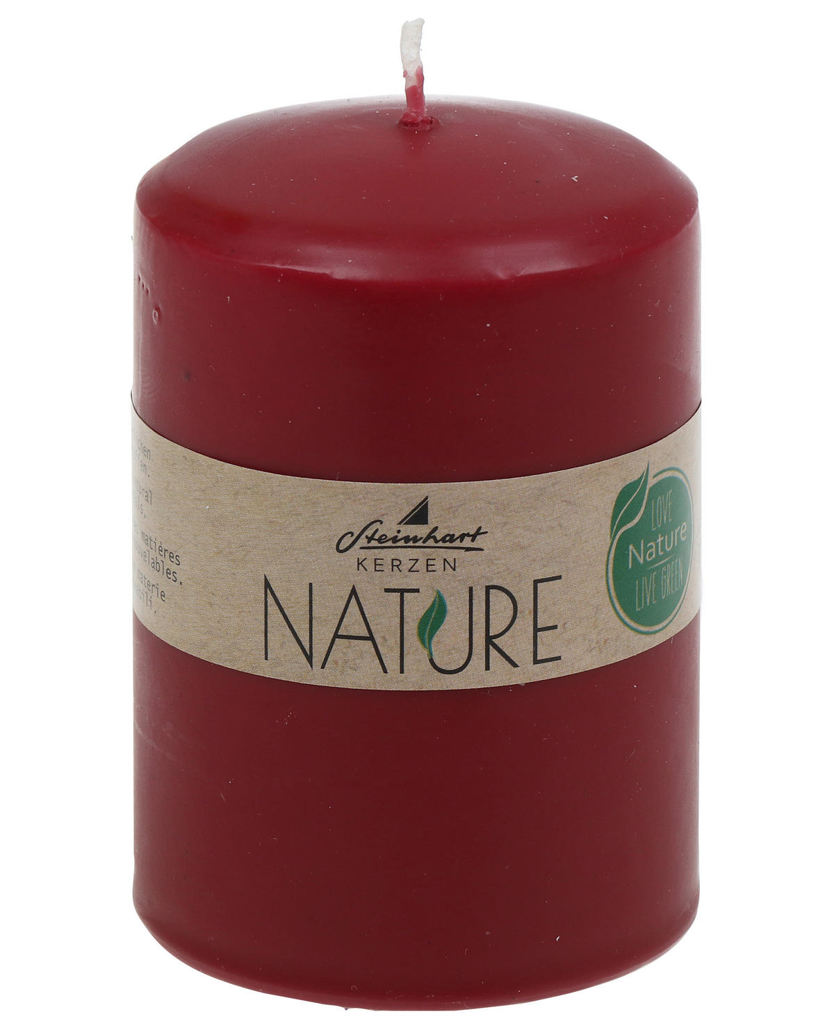 STUMPENKERZE  - Basics, Naturmaterialien (6,7/10cm) - Steinhart