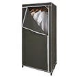 STOFFSCHRANK in Grau  - Grau, Basics, Kunststoff/Textil (75/160/50cm) - Carryhome