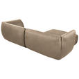 ECKSOFA in Lederlook Beige  - Beige/Schwarz, KONVENTIONELL, Kunststoff/Textil (175/278cm) - Carryhome