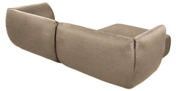 ECKSOFA in Lederlook Beige  - Beige/Schwarz, KONVENTIONELL, Kunststoff/Textil (175/278cm) - Carryhome