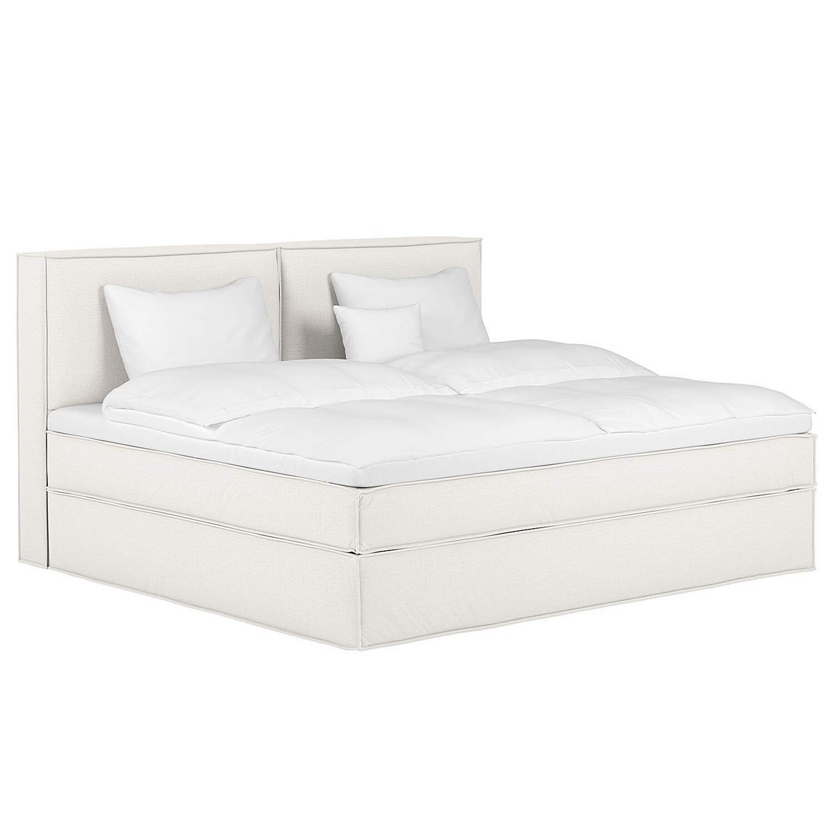 BOXSPRINGBETT 240/200 cm  in Creme  - Creme, Design, Textil (240/200cm) - home24