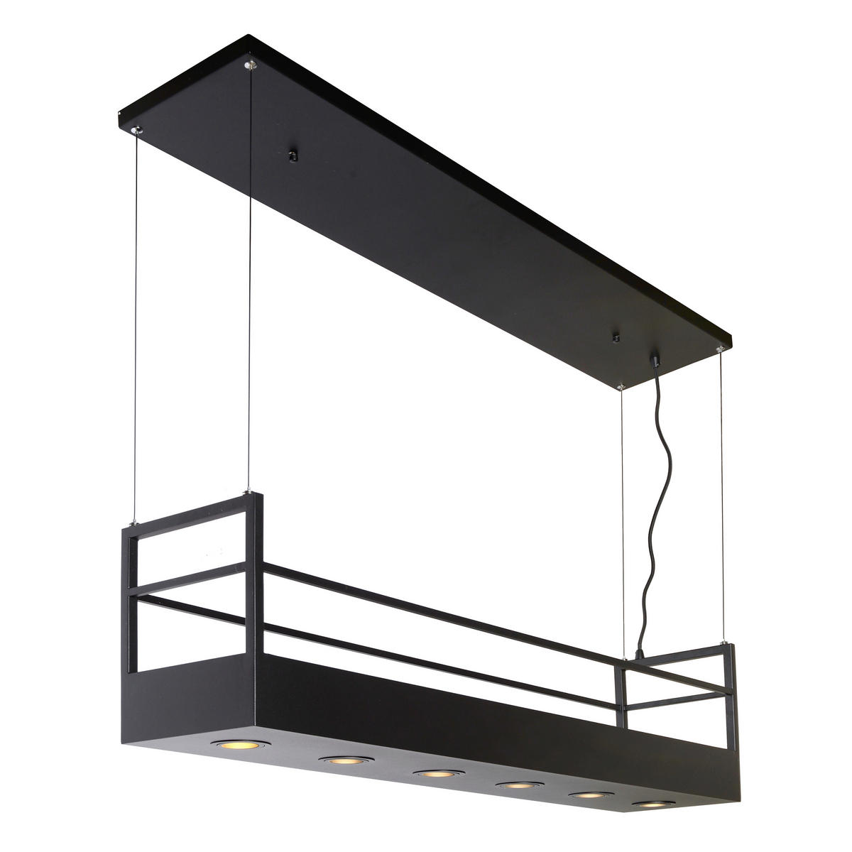 HÄNGELEUCHTE Miravelle 110/22/160 cm   - Schwarz, MODERN, Metall (110/22/160cm) - Lucide