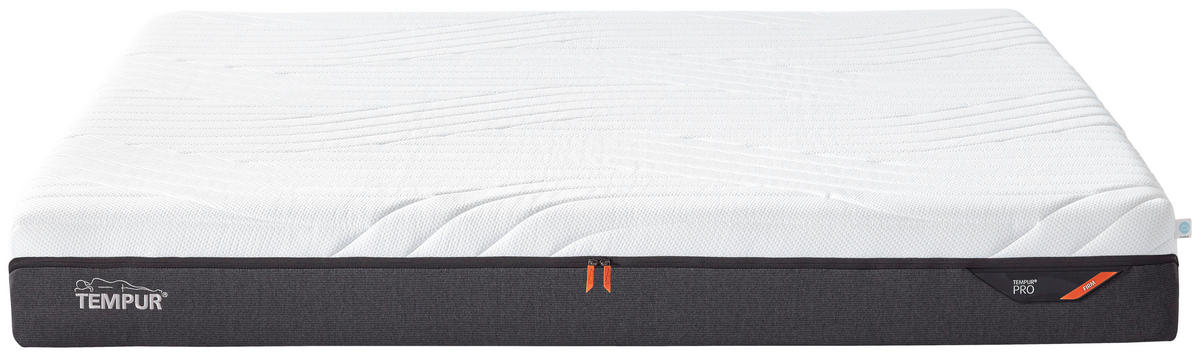 VISCOMATRATZE Pro® Coolquilt 180/200 cm Höhe ca. 23 cm  - Anthrazit/Weiß, Basics, Textil (180/200cm) - Tempur