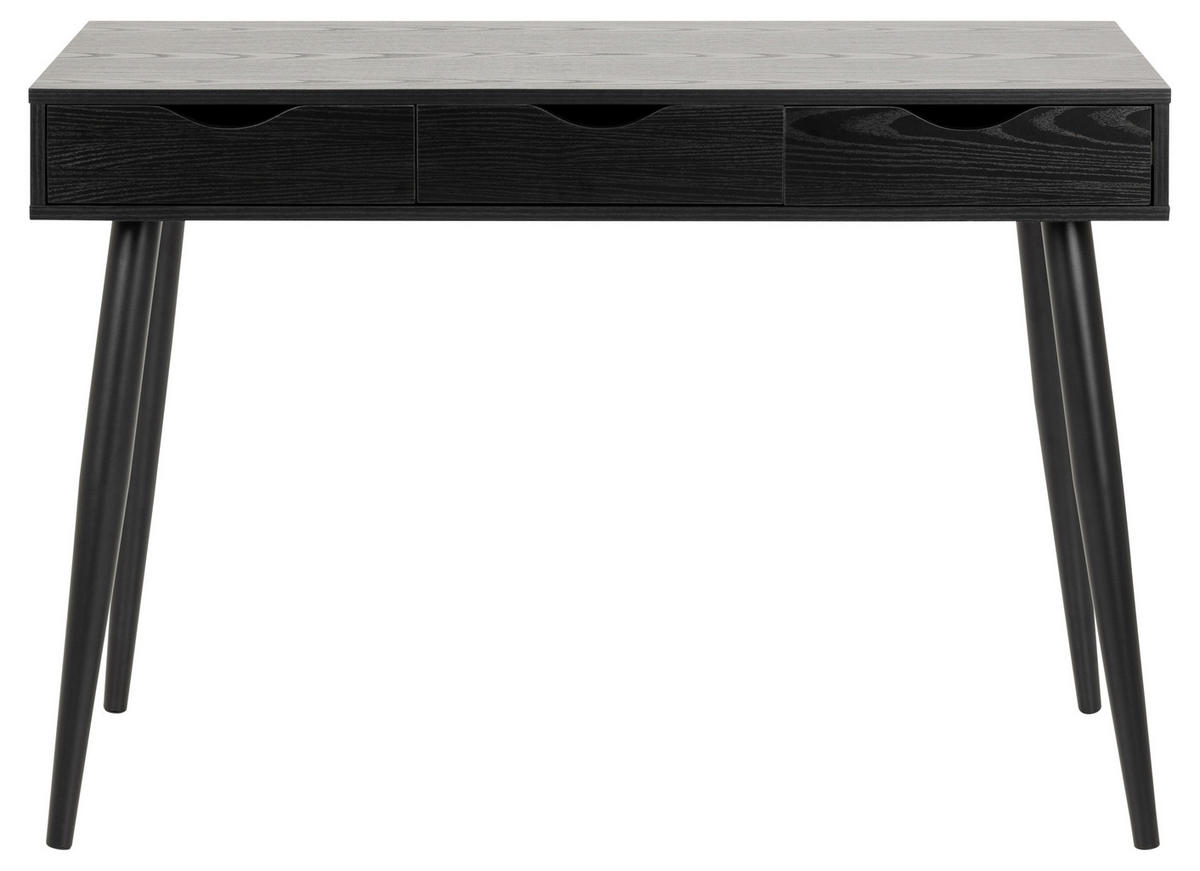 SCHREIBTISCH 110/50/77,1 cm  in Schwarz, Eschefarben  - Eschefarben/Schwarz, MODERN, Holzwerkstoff/Metall (110/50/77,1cm) - MID.YOU