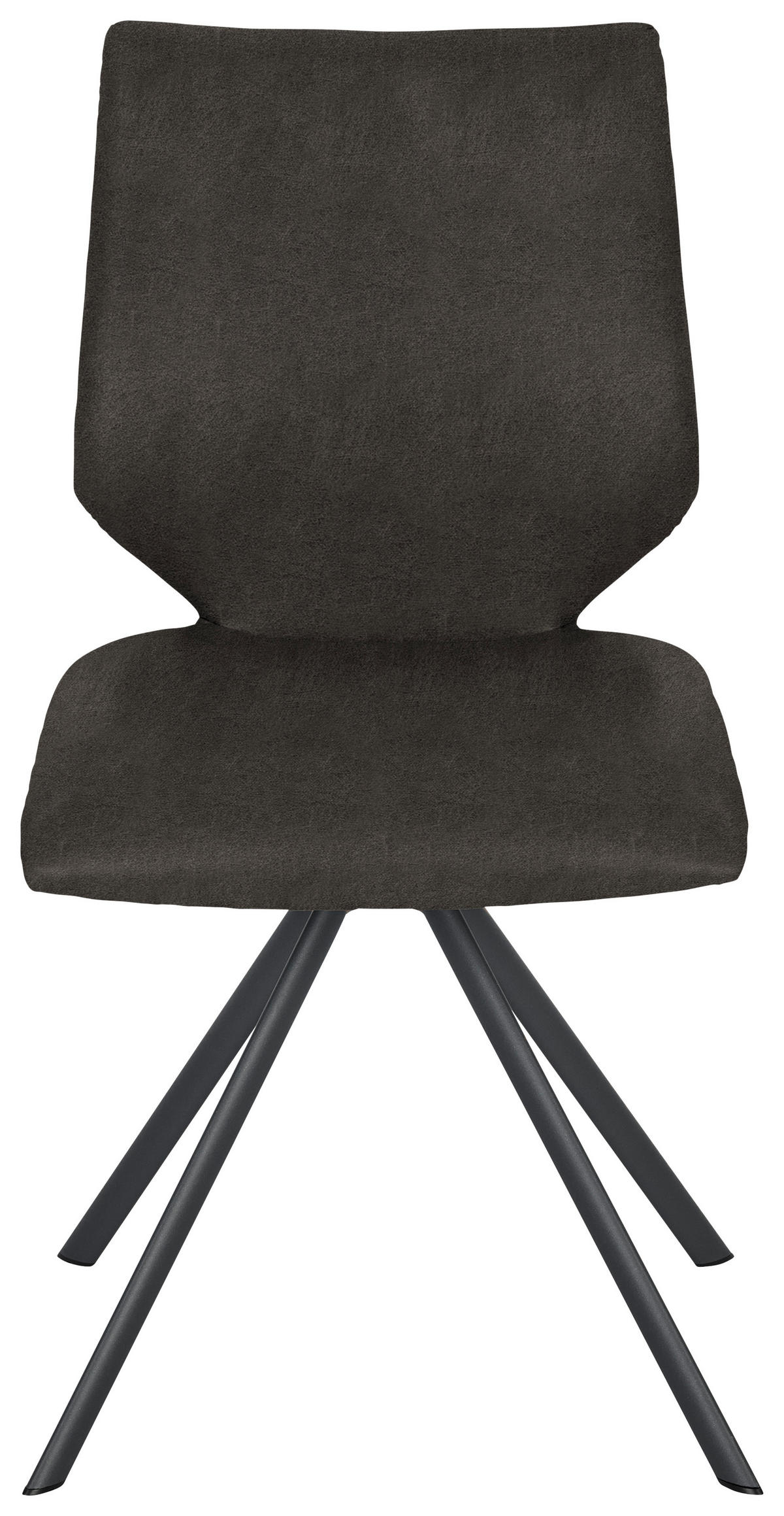 STUHL  Lederauswahl, Stoffauswahl, Typenauswahl Mikrofaser  - Anthrazit/Graubraun, Design, Textil/Metall (50/92/63cm) - Venjakob