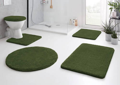 WC-DECKELBEZUG Waldgrün  - Waldgrün, Basics, Textil (47/50/3cm) - Kleine Wolke