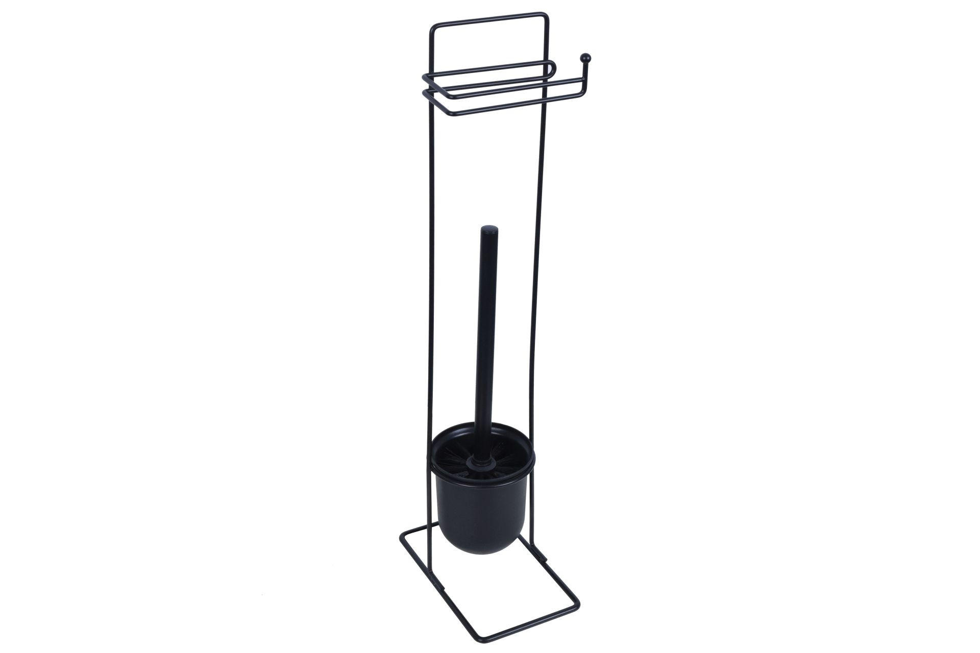 GARNITURA TOALETNE ČETKE  crna  plastika   - crna, Moderno, plastika (13/65/18cm)