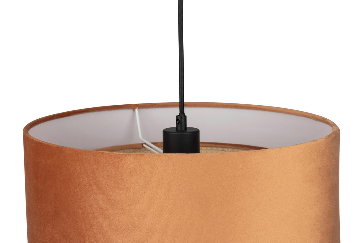 HÄNGELEUCHTE 38/150 cm  - Naturfarben/Orange, Trend, Papier/Textil (38/150cm) - Collett's Monde