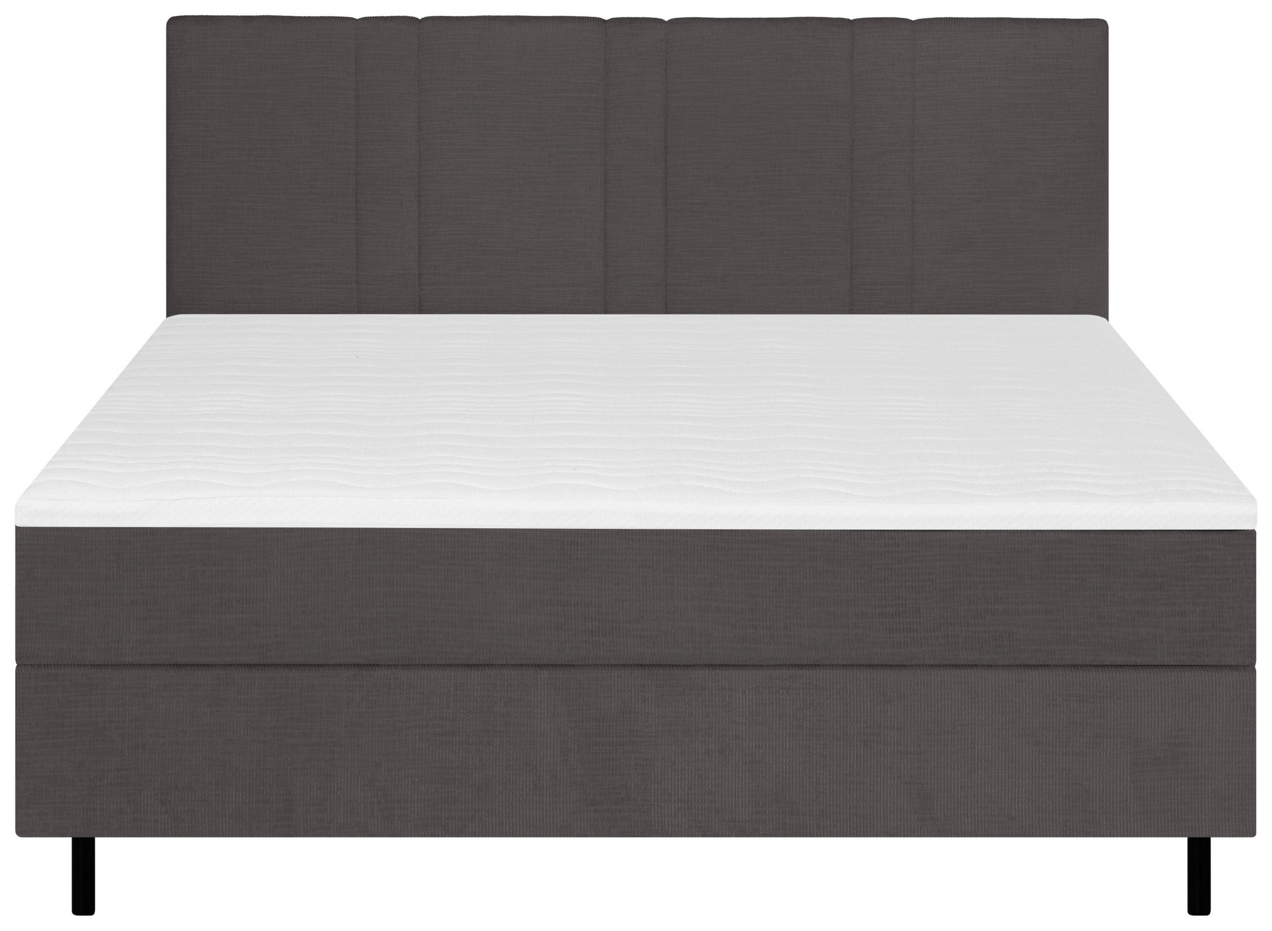 BOXSPRINGBETT 160/200 cm  in Anthrazit  - Anthrazit/Schwarz, Design, Holz/Textil (160/200cm) - Welnova