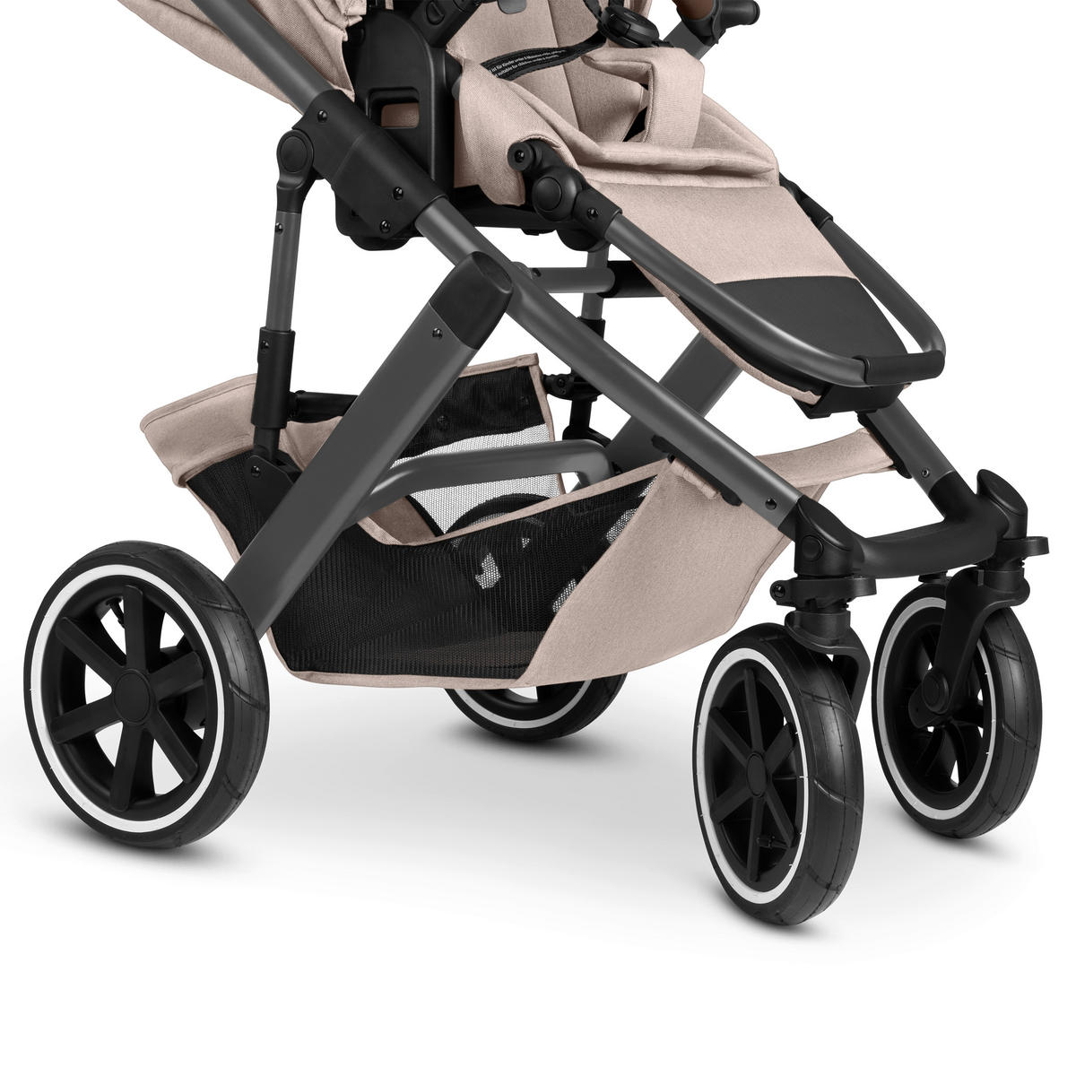 KINDERWAGENSET  Salsa 5 Air All in One Set + Isofix Base Root  Camel  - Anthrazit/Beige, Basics, Textil/Metall (63/118/95.5cm) - ABC Design