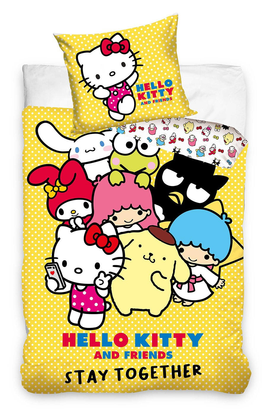 OTROŠKA POSTELJNINA HELLO KITTY 135/200 cm tkanina večbarvno  - večbarvno, Basics, tekstil (135/200cm) - Hello Kitty