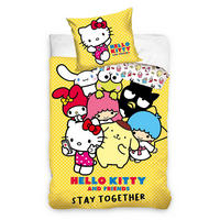 OTROŠKA POSTELJNINA HELLO KITTY 135/200 cm tkanina večbarvno  - večbarvno, Basics, tekstil (135/200cm) - Hello Kitty