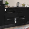KÜCHENBLOCK 270 cm   in Schwarz, Eichefarben  - Edelstahlfarben/Eichefarben, Basics, Holzwerkstoff/Metall (270cm) - Respekta