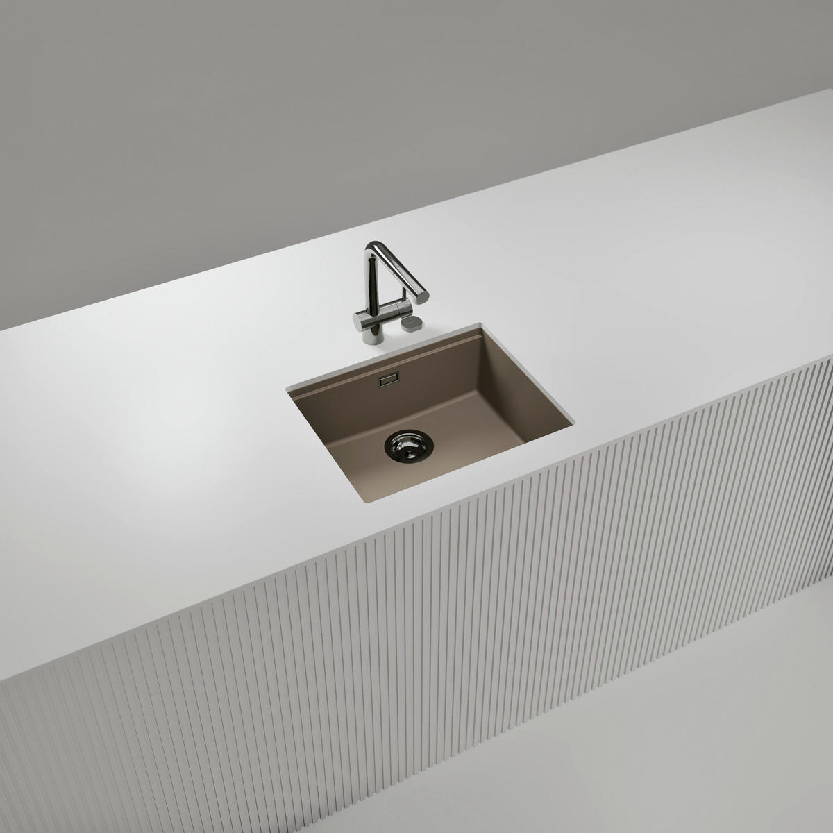 SPÜLE KIRN100LUTWI  - Beige, Basics, Stein (55,6/28,9/45,6cm) - Schock