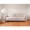 SCHLAFSOFA in Bouclé Naturfarben, Beige  - Eichefarben/Beige, Design, Holz/Textil (244/97/97cm) - MID.YOU