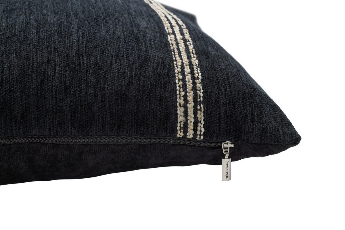 KISSENHÜLLE MR-SQUARE 40/60 cm  - Schwarz/Weiß, Basics, Textil (40/60cm) - Musterring