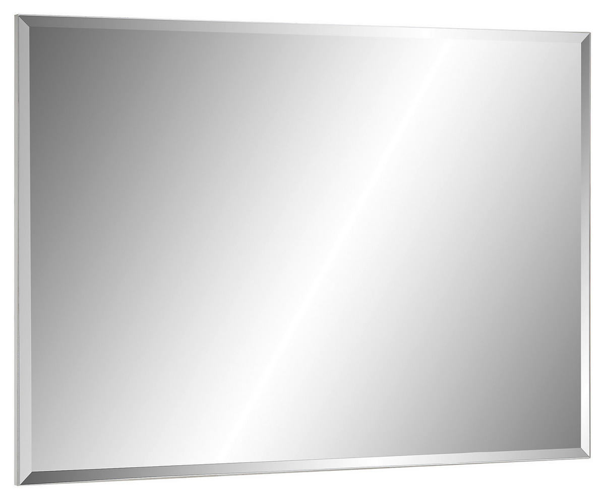 WANDSPIEGEL 85/60/2 cm  - Weiß, Design, Glas/Holzwerkstoff (85/60/2cm)