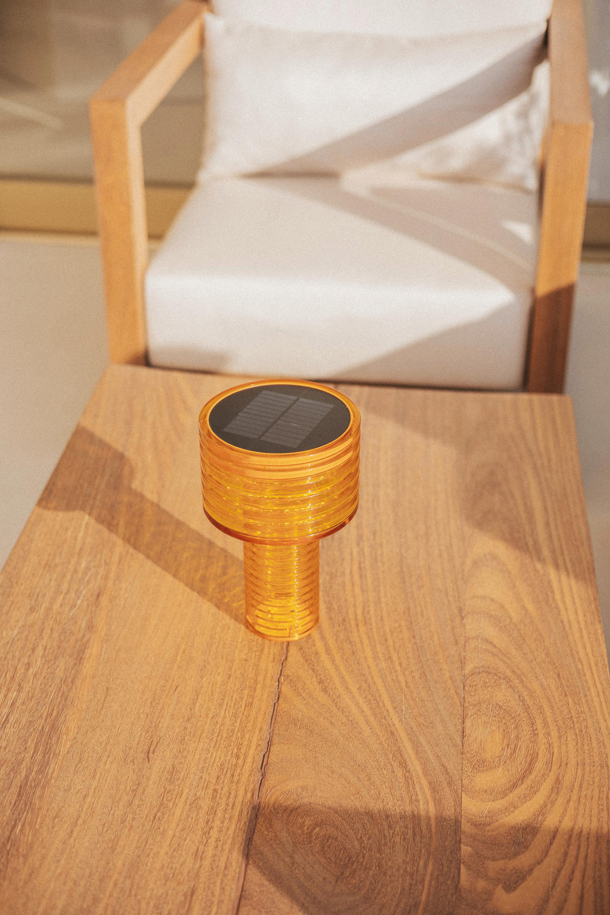 AKKU-TISCHLEUCHTE Ambar 16/25 cm   - Orange, MODERN, Kunststoff (16/25cm) - New Garden