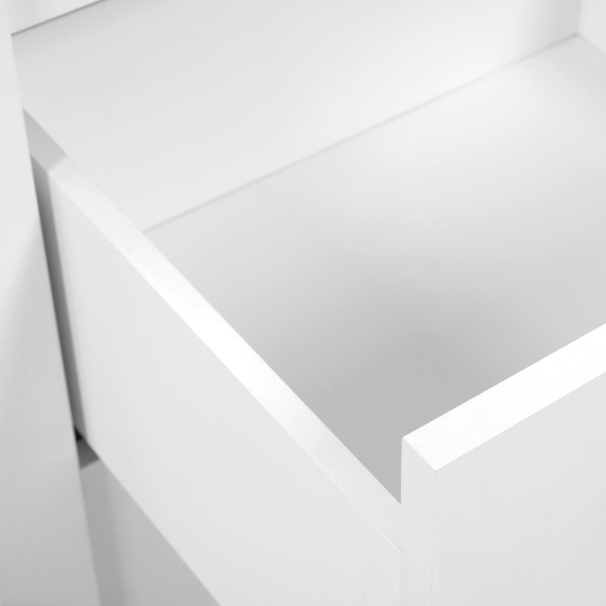 KOMODA   53/92/45 cm   bijela, hrast Artisan  - bijela/srebrne boje, Romantično / ladanjski, drvni materijal/metal (53/92/45cm)