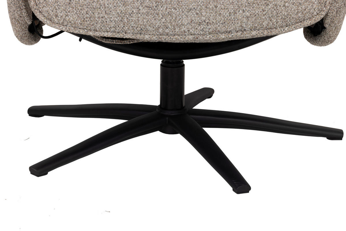 RELAXSESSELSET Bouclé    - Taupe/Schwarz, Design, Holz/Textil (77/108/81cm) - Livetastic